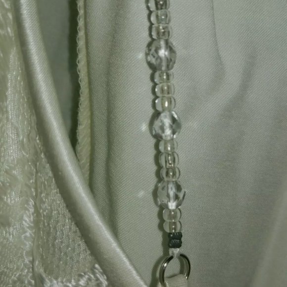 Scott McClintock  Vintage Cream Floral Lace  Long Prom Wedding Formal Dress - Picture 6 of 9